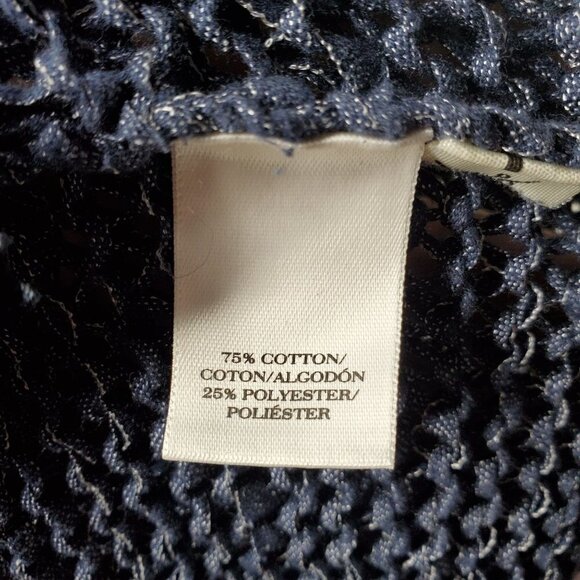 Ann Taylor Gray Blue Round Neck Long Sleeve Zipper Sides Knit Sweater Size Small - Picture 9 of 10